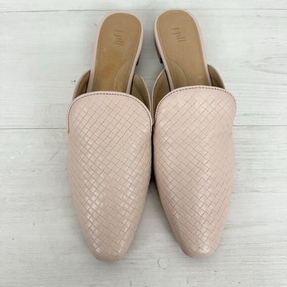 NEW J. Jill Leather Slip On Mules Flats Size 10 Pointed Toes Blush Pink Preppy - Picture 6 of 11